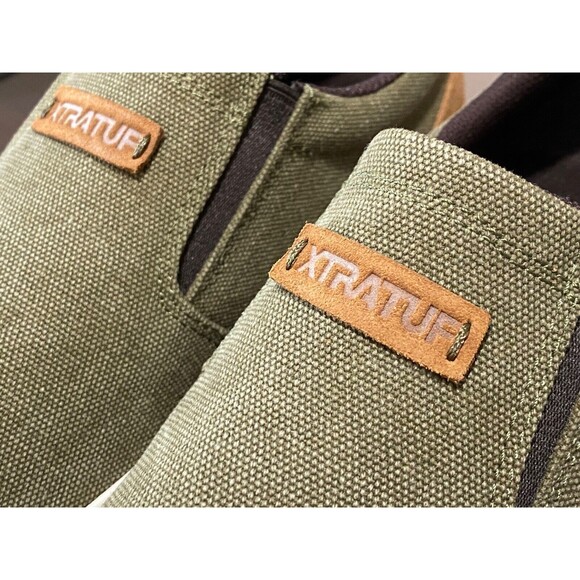 XTRATUF Men's 8 Sharkbyte Canvas Suede Slip On Deck Shoes Sneakers Green XSB-300 - Picture 4 of 8